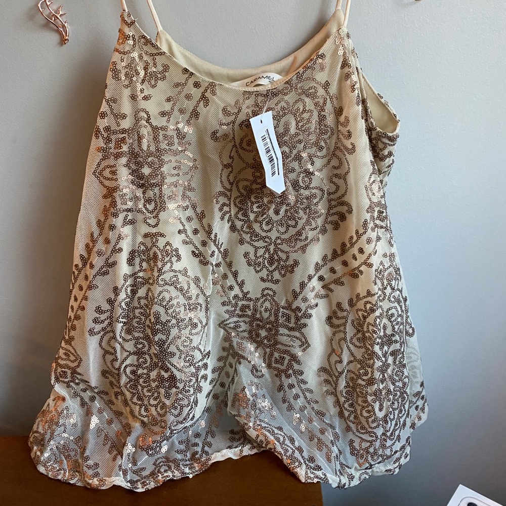 Gold tank top
